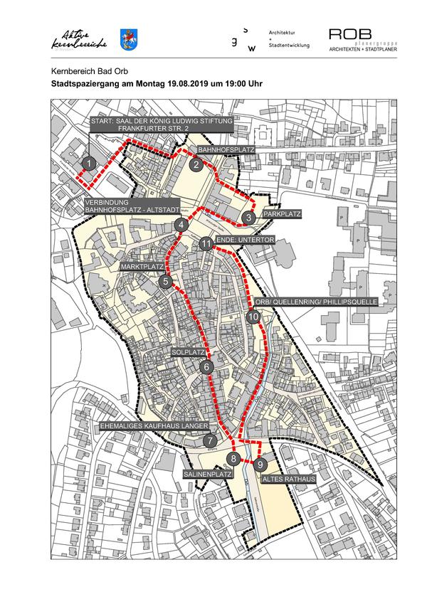 Stadtspaziergang Plan