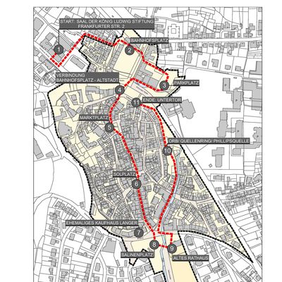 Stadtspaziergang Plan