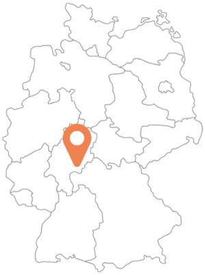 Deutschlandkarte mit Markiertem Lagepunkt Bad Orb